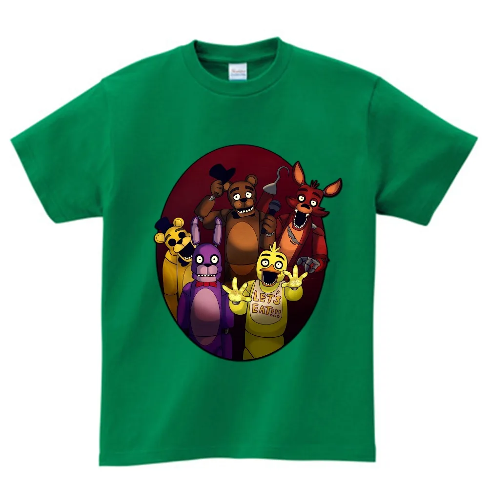 Футболка для мальчиков camisetas/летний топ с принтом «пять ночей с Фредди», Детская футболка одежда для детей футболки для мальчиков и девочек с принтом «Фредди 2», От 2 до 15 лет