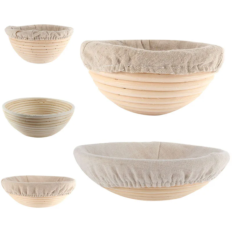

Durable Round Rattan Basket Banneton Brotform Bowl Bread Proofing Proving Baskets Hot Sale 2018 New Year