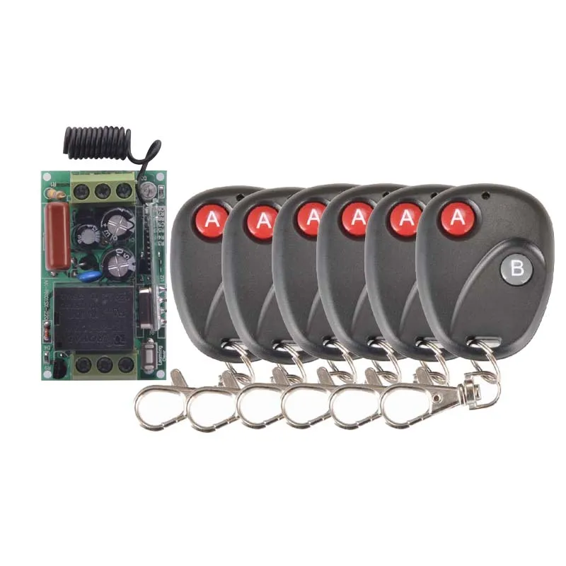 

AC220V 1CH 10A Wireless Remote Control Switch System With 6Pcs Transmitter Working Way Adjustable