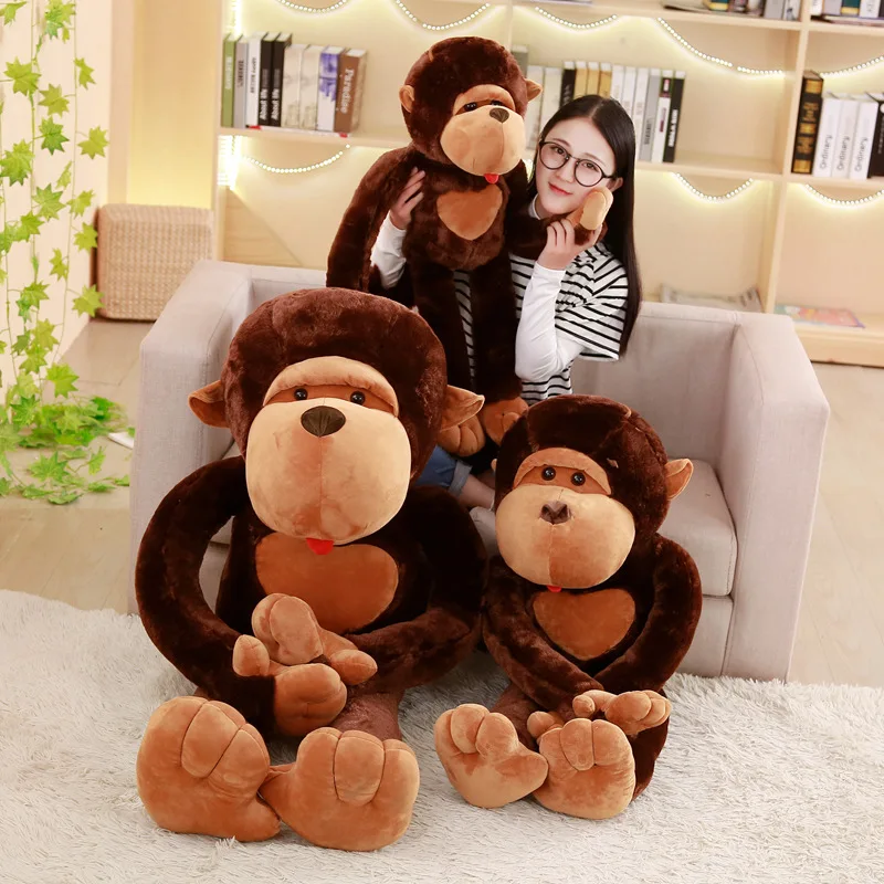 MIAOOWA 1PC 80CM Big Size Monkey Gibbon Doll Plush Toys Cute Monkey Plush Doll Animal Gorilla Doll Kids Children Birthday Gifts