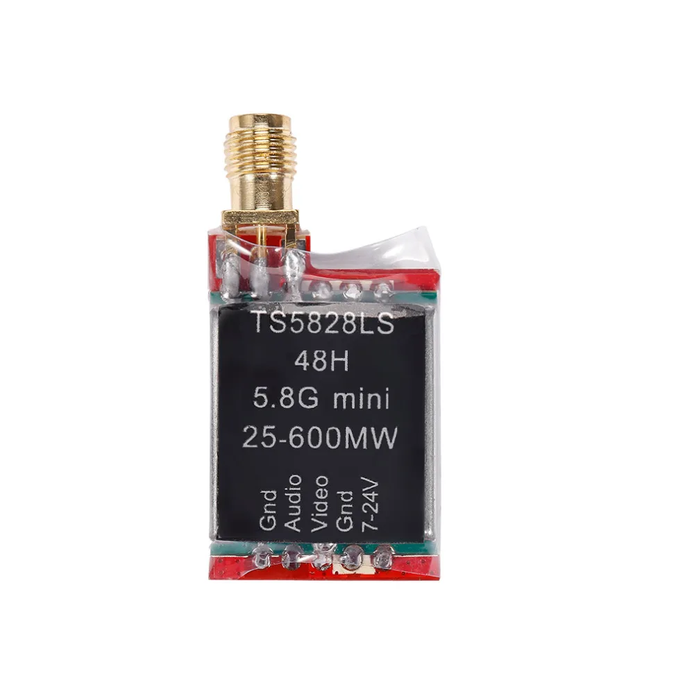 TS5828LS 5,8G Мини 25-600MW 48CH RP-SMA Регулируемая мощность переключаемый AV беспроводной FPV передатчик светильник вес