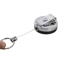 Personality Security Steel Wire Burglar Tool Retractable Key Recoil Ring Pull Buckle Chain Clip Anti-thief keyChain Accessory mini multifunctional retractable keychain black anti lost keychain buckle recoil ring pull clip keyring outdoor