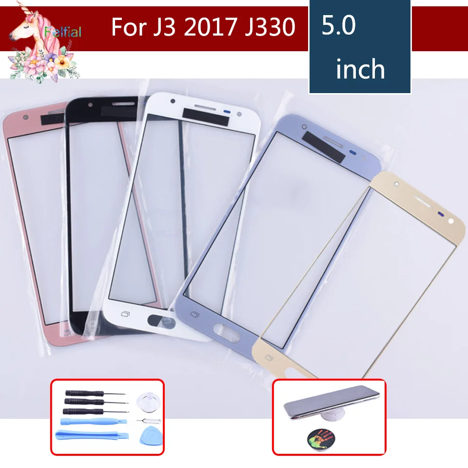 Для Samsung Galaxy J3 2017 J330 J330F SM J330FN J330N J330F/DS сенсорный экран передняя стеклянная панель