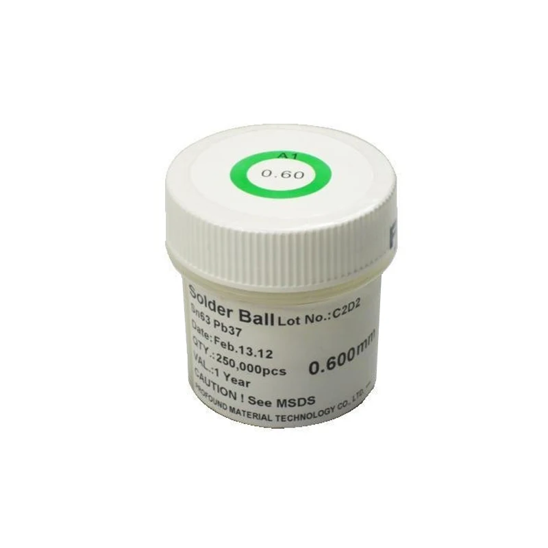 PMTC 250K BGA Solder Ball 0.2 0.25 0.3 0.35 0.4 0.45 0.5 0.55 0.6 0.65 0.76mm Leaded BGA Reballing Ball for IC Chip Rework welding rods