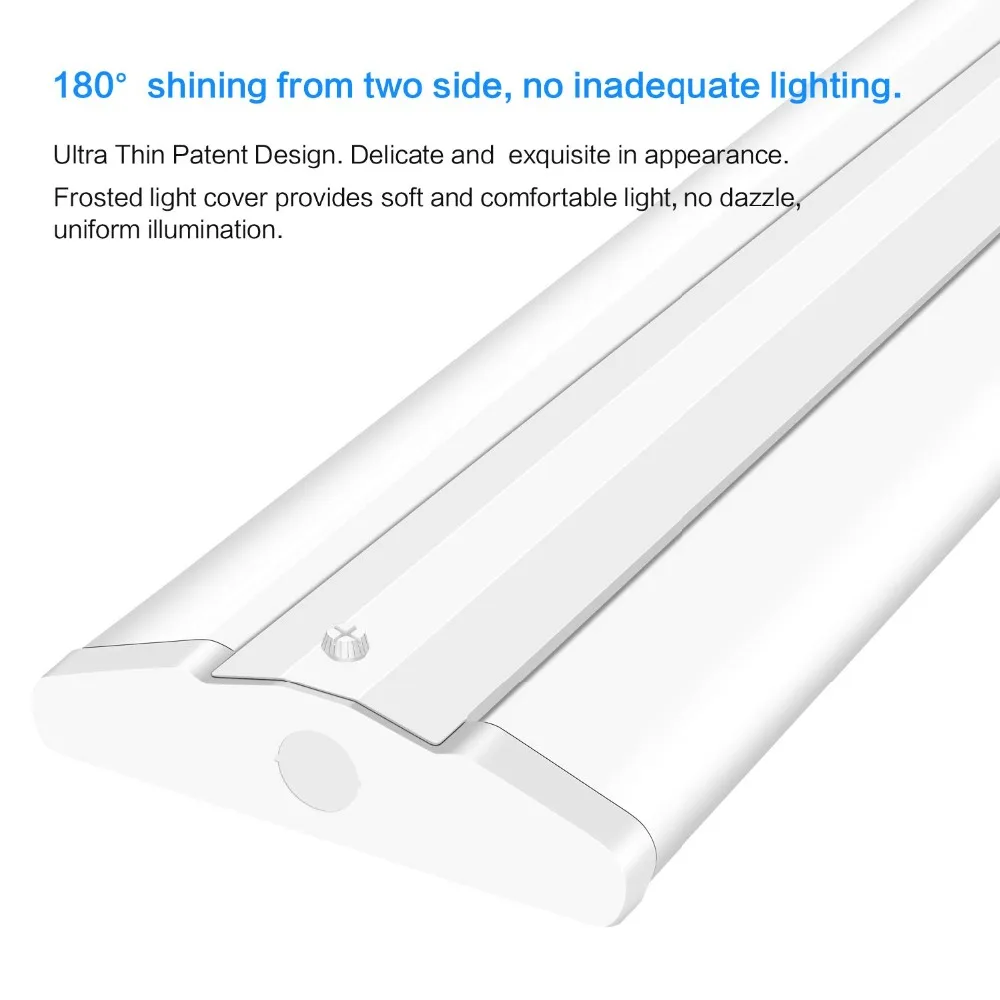 FaithSail 4FT 1.2 M LED Wraparound Shop Lights Ultra Slim 50W, No Glare, 5500 Lumens, 4000K Neutral White, 4 Foot Flush Mount LED Ceiling Wrap Light Fixture for Office Garage Workshop Kitchen Laundry Bulb Lamp strip stin (