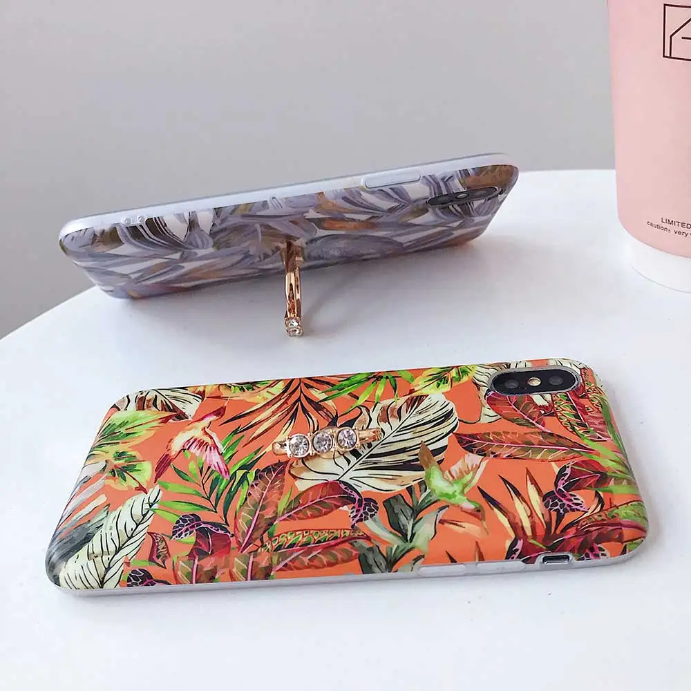Чехол для телефона Boucho Finger Ring iPhone XS MAX XR X 6 6S 7 8 Plus винтажный мраморный чехол с