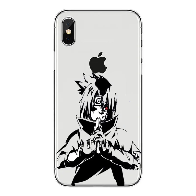 Мягкий силиконовый чехол Moda Anime удзумаки Наруто Саске Какаси для iPhone 12 11 Pro X XR XS Max 8