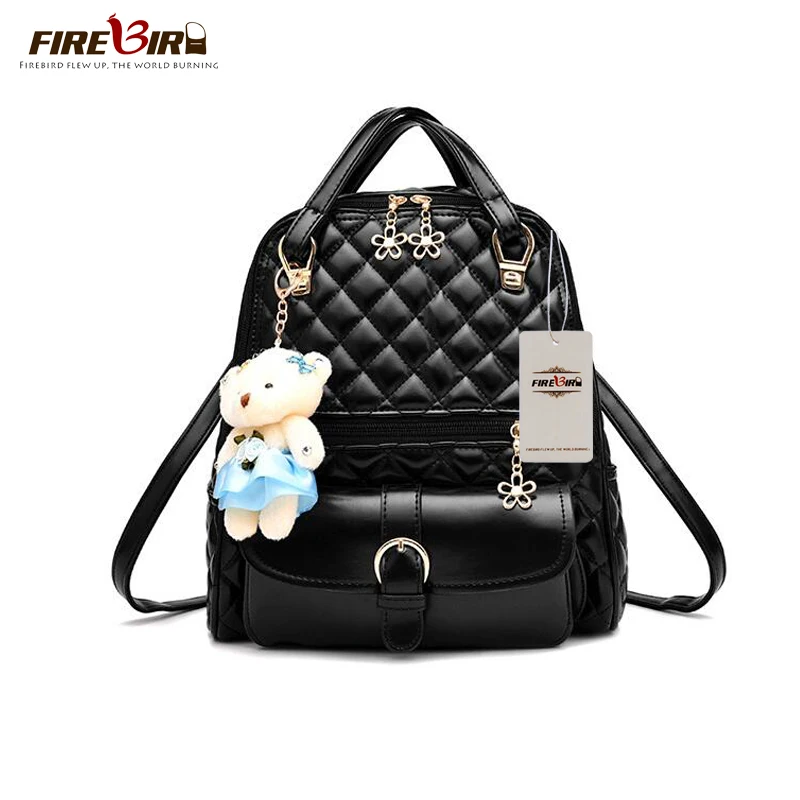 FIREBIRD!2017 women backpack Cute bear pendant brand design small Mini backpack very cheap price ...