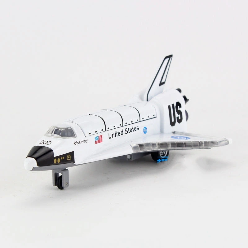 Freeshipping děti USA Discovery raketoplánu diecast kovové letadlo hračka zvuk a blikání & vytáhnout zpět současné děti dárek