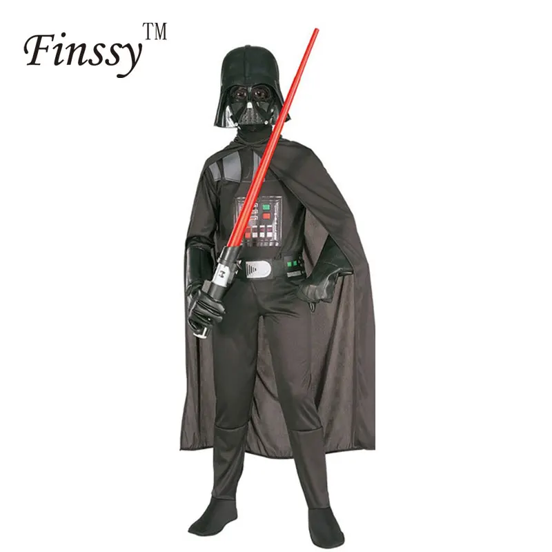 

Darth Vader Costume for Kids Darth Vader Jumpsuit Black Clothing With Cape Christmas Holiday Cosplay for Boys Girls