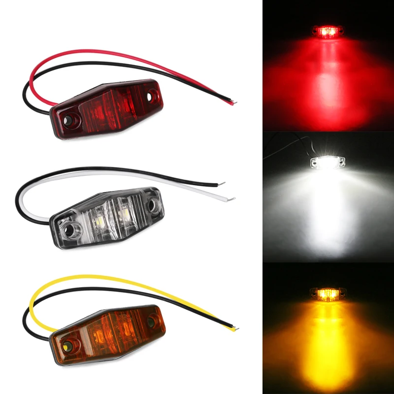 1Pcs Car LED Side Marker Light Rear Clearance Lamp for 12V 24V Truck