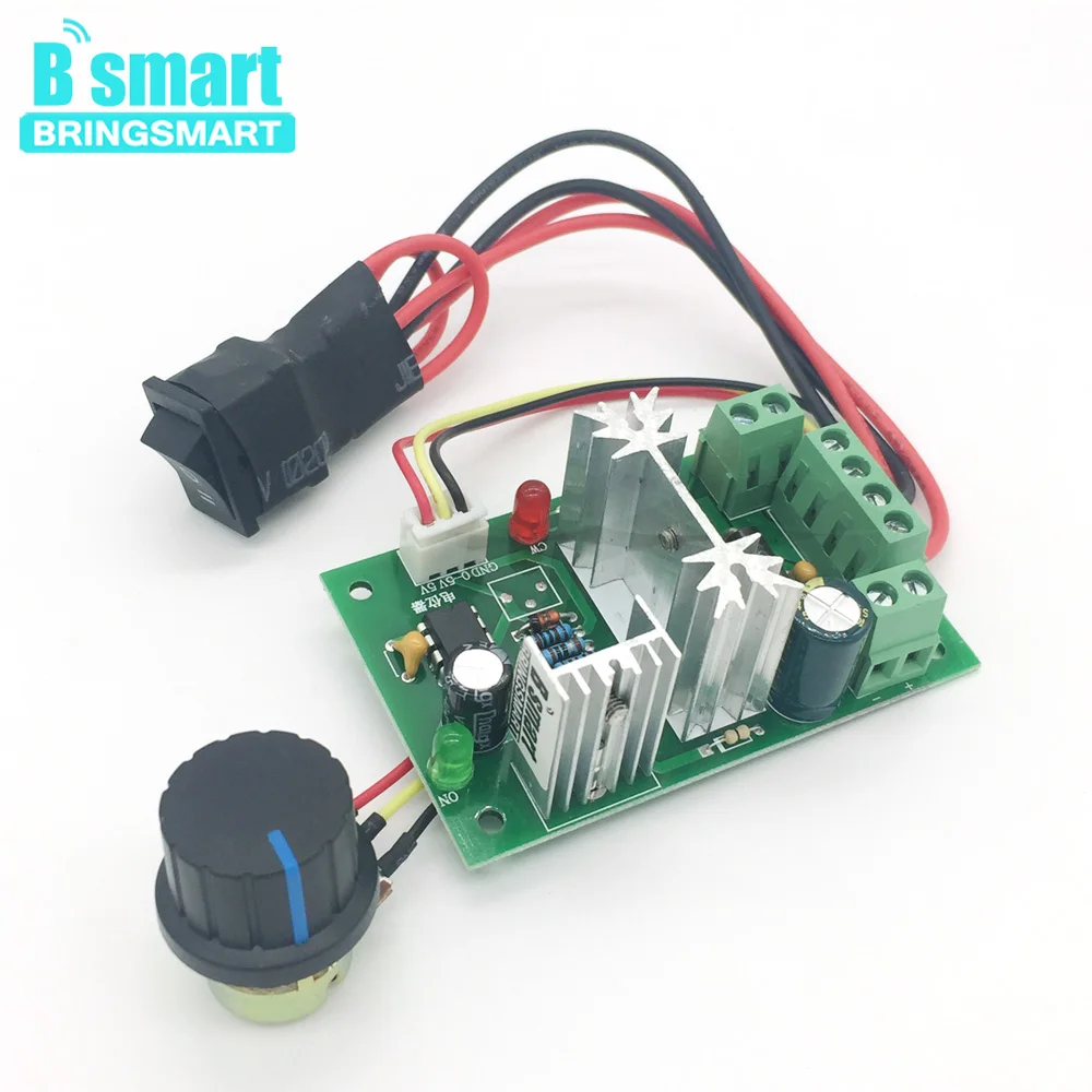 Bringsmart CCM6N PWM 12V контроллер скорости двигателя постоянного тока 6A 6 V-30 V положительный инверсии переключатель контроллеры высокое качество мини Размеры