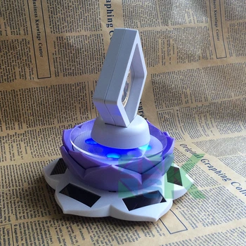 

1pcs 360 Turnable Rotating Solar Coin Display Base Coin/Phone/Watches Display Stand Holder With LED Light Rotary Base