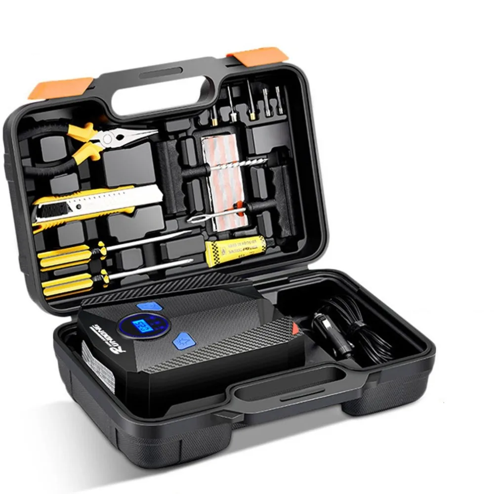 

12V Digital Display Portable Electric Tire Inflator Pump Single Cylinder Air Compressor Universal For Car Trucks Tires