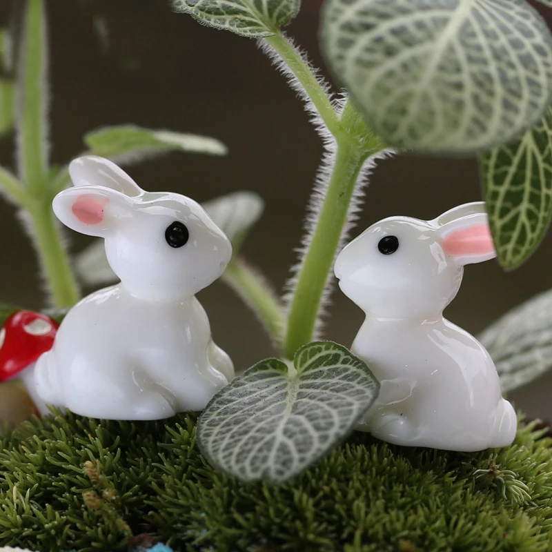 

Миниатюрная фигурка мини-кролика для украшения сада, 2 шт.
