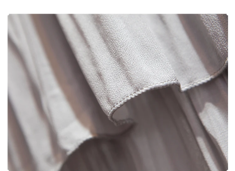 Сезон: весна–лето модные Высокая талия плиссированные юбки Для женщин Элегантный оборками из шифона юбка Сладкий Тонкий Юбка-трапеция женский M634