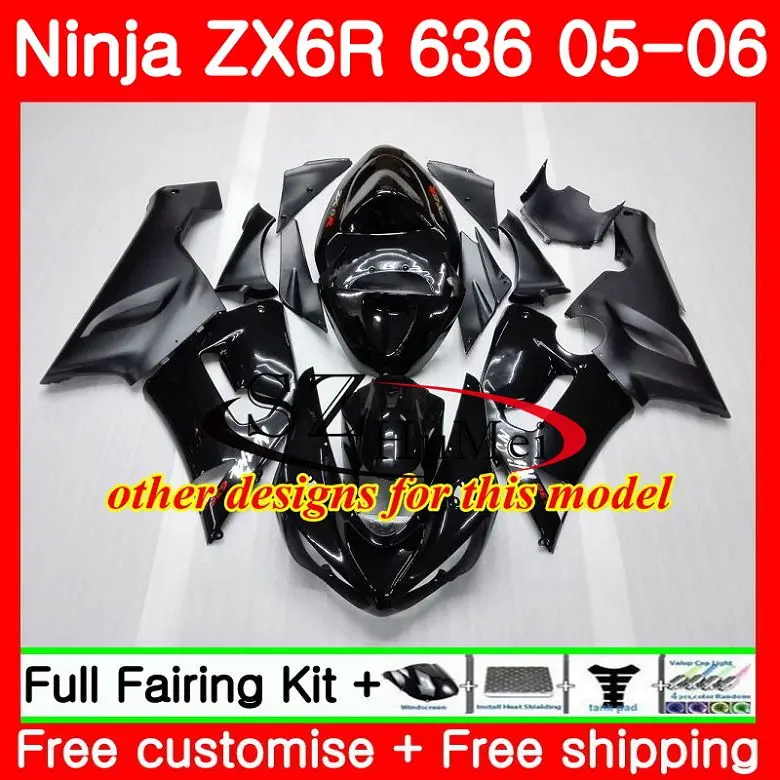 Средства ухода за кожей для KAWASAKI NINJA 600CC ZX 6R 05-06 ZX-636 ZX636 9SH6 ZX6R 05 06 ZX600 ZX 636 ZX-6R 2005 палка черный 2006 обтекатели комплект