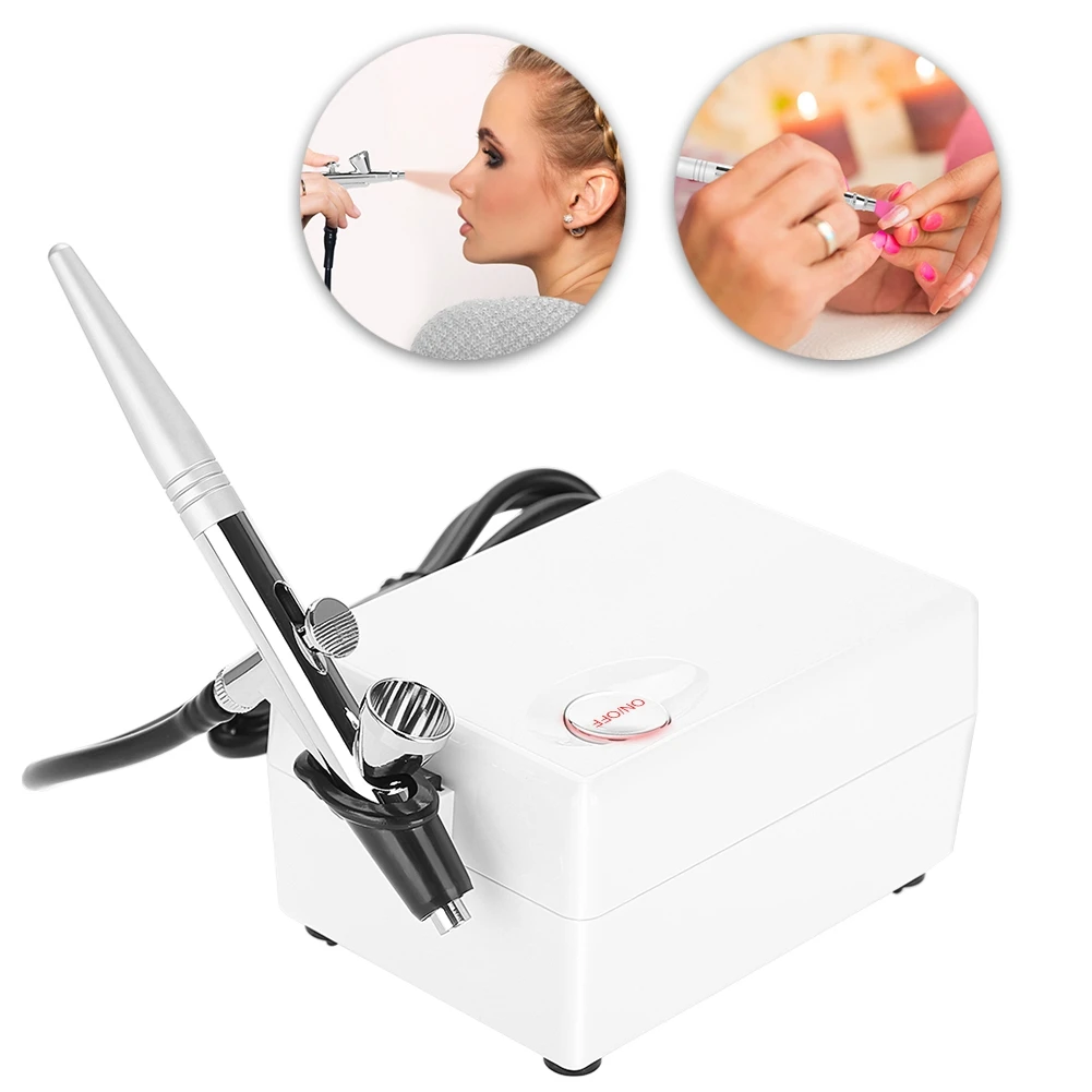 

Mini Nail Air Compressor Airbrush Gravity Feed Air Brush Kit for Tattoo Manicure Spray Nail Tool