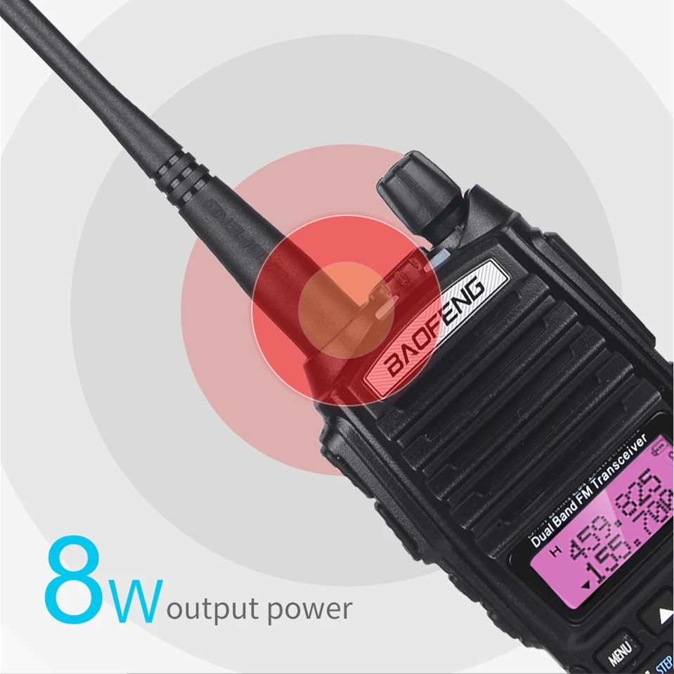 10km 8W Двухполосный рация UV 82 Baofeng FM трансивер портативное радио ветчина 128CH VHF/UHF