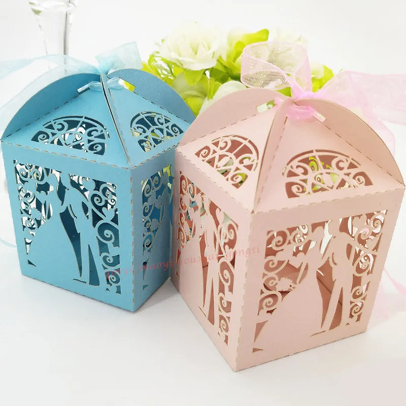 50 шт. свадебные коробочки и пакеты для конфет|box with ribbon|box paperbox paper gift |