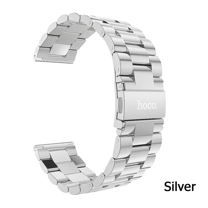 HOCO браслет с тремя пионтерами для samsung Galaxy Watch 46 мм из нержавеющей стали 316L и красивая посылка - Цвет ремешка: 46mm silver