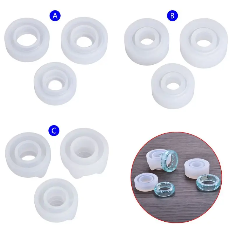 

Silicone Mold Ring Cat Ear Round DIY Craft Mirror DIY Cake Decoration Handmade Mould Crafts Tool epoxy resin molds for jewelry