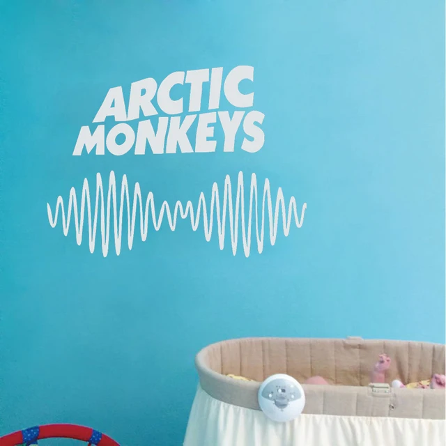 arctic monkeys text & sound waves wall sticker cutting dies gift