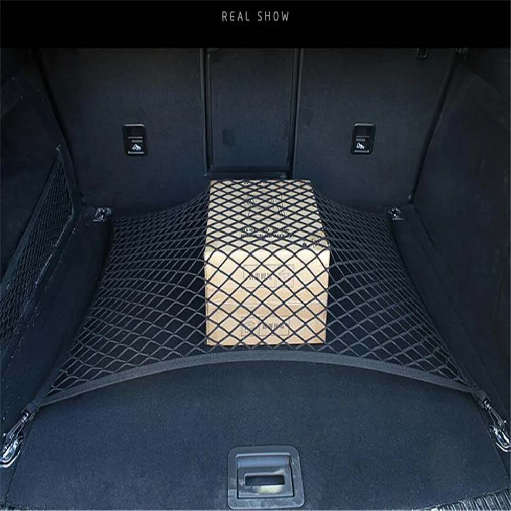 

Universal Car Trunk Luggage Storage Cargo Organiser Nylon Elastic Mesh Net With 4 Plastic Hooks for VW VOLKSWAGEN Golf 7 mk7