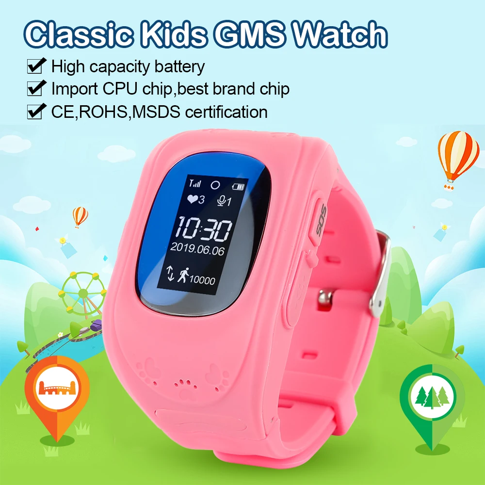 

New Q50 OLED Child GPS Tracker SOS Smart Watch Monitoring Positioning Phone Kids GPS Baby SmartWatch Compatible IOS & Android