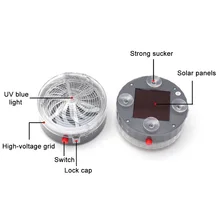 Новые горячие солнечные Buzz УФ-лампа Fly насекомых ошибка электрическим током беспроводной москитная убийца