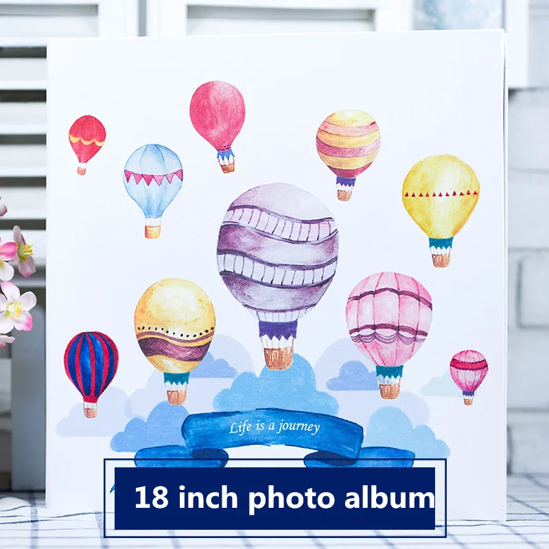 18 inch Креативный pu кожаный с покрытием семейный самоклеящийся фотоальбом DIY ручной альбом влюбленные Детские Сувенирные книги - Цвет: 18 inch