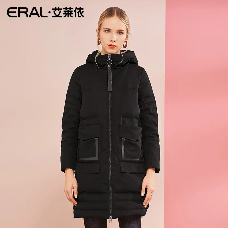 ERAL Women's Winter Down Coat Long Hooded Casual Slim Thermal Parka Jacket Plus Size 617104036 | Женская одежда