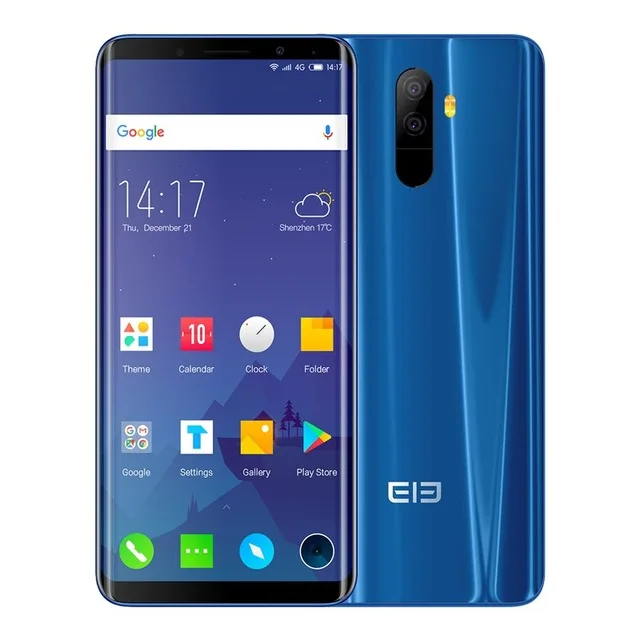 Смартфон Elephone U 4G LTE, 6 ГБ, 128 ГБ, Android 7,1, Восьмиядерный процессор MT6763, 5,99 дюйма, 13 МП, отпечаток пальца, распознавание лица, мобильный телефон - Цвет: Blue