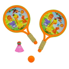 1 Набор обучающих забавных пластиковых спортивные игрушки родитель-ребенок игрушки для спортивных игр для ракеток для бадминтона и тенниса мячи для Пинг-Понга Набор Открытый
