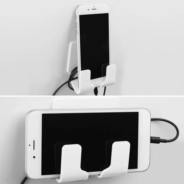 Portable Phone Wall Charger Hook Holder Hanging Stand Bracket Support