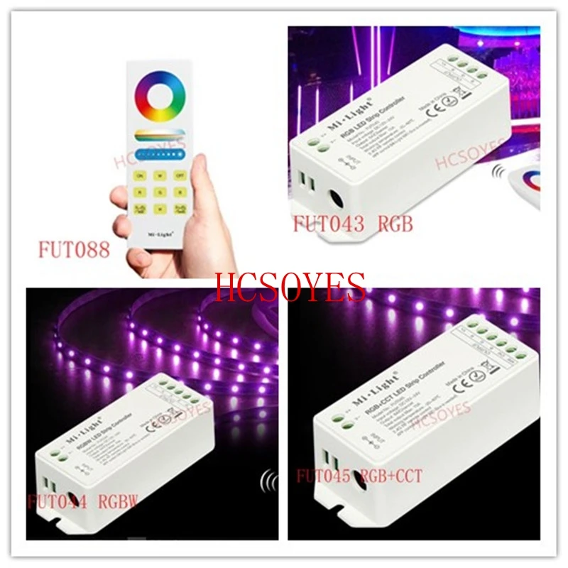 Ми свет DC12V ~ 24 V 2,4G RGB контроллер Wi-Fi FUT088 удаленные FUT043 RGB/FUT044 RGBW FUT045 RGBCCT сенсорный пульт дистанционного управления