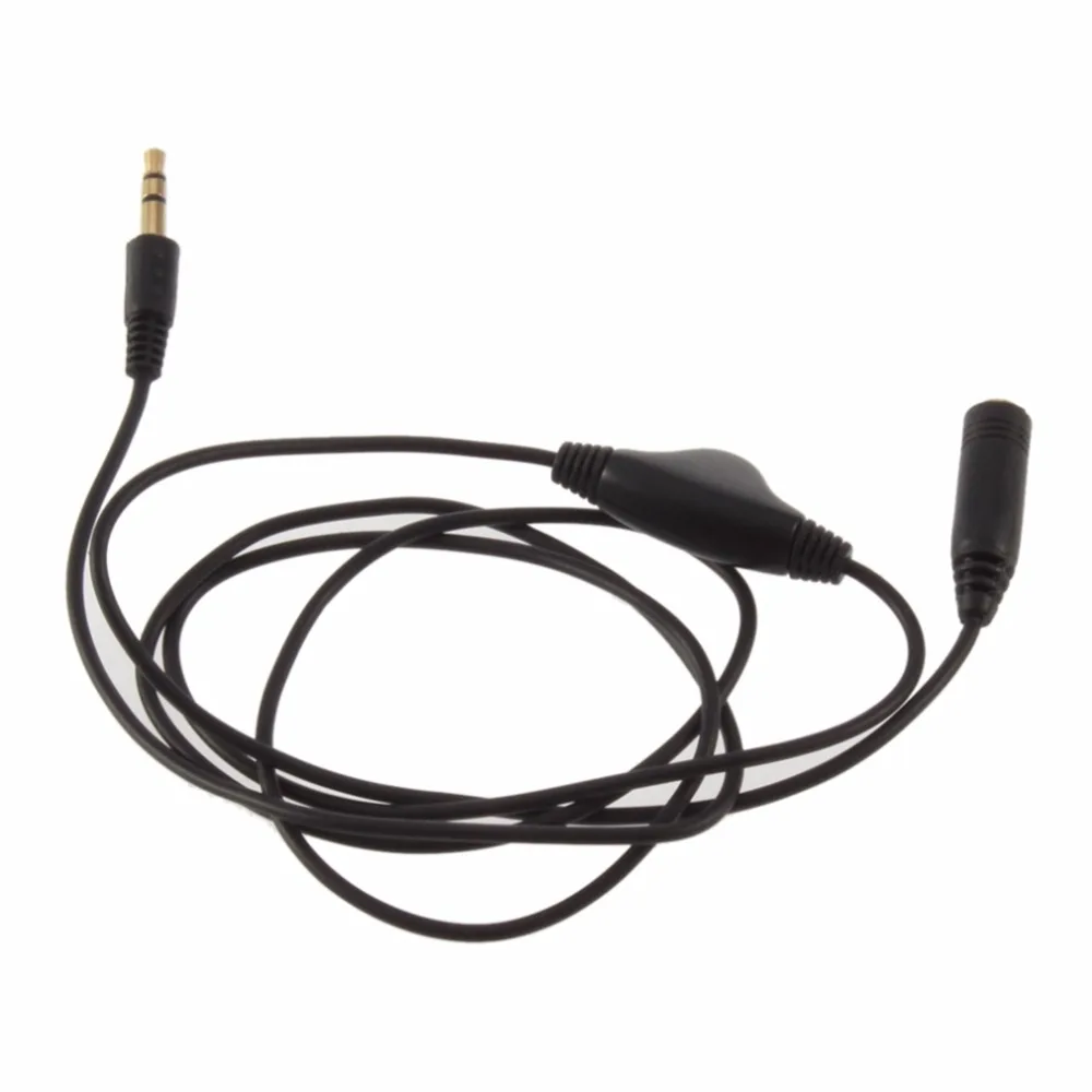 

1 pcs Stereo Headphone 3.5mm M/F 1M Audio Extension Cord Cable with Volume Control