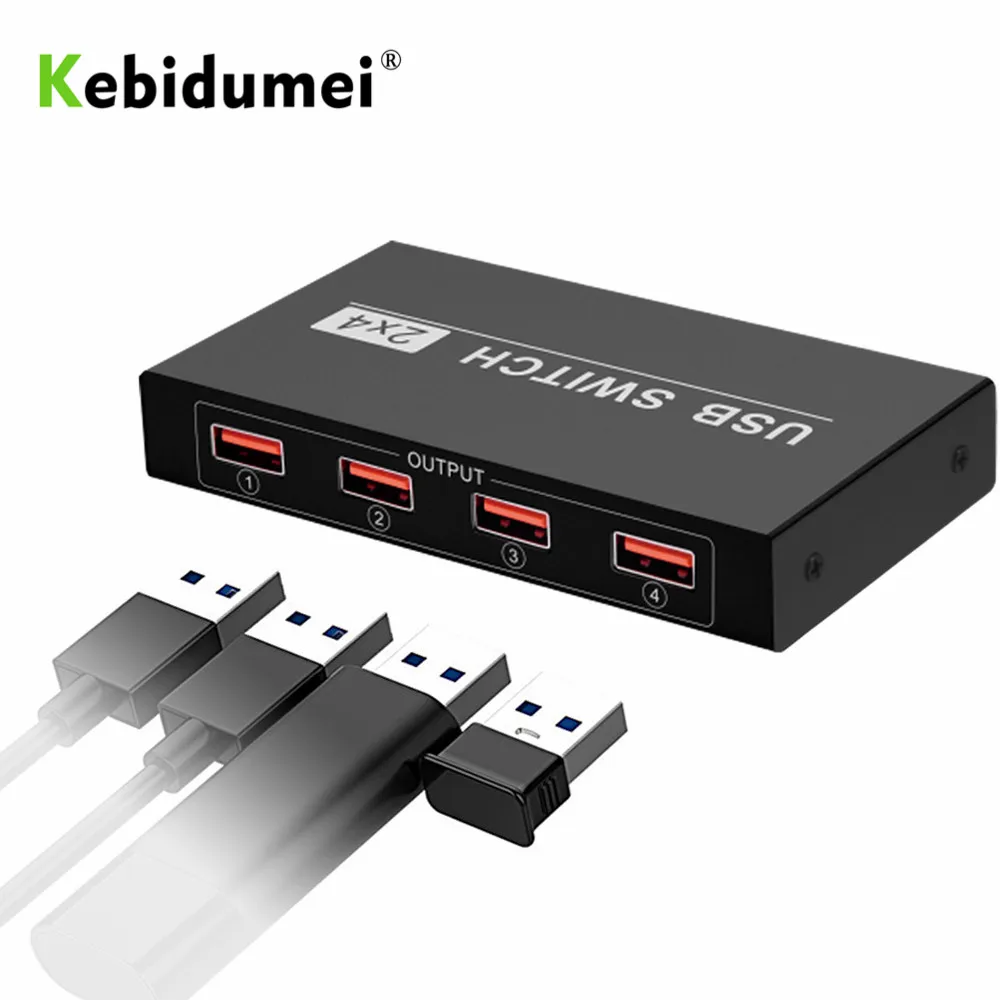 Переключатель kebidumei USB 2 0 переключатель KVM порта 4 устройства для совместного