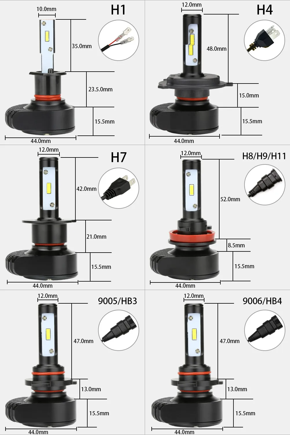 Zdatt обновление мини светодиодный H4 H7 H8 H9 H11 H1 9005 HB3 9006 HB4 фар лампа 80 Вт 8000Lm автомобиля свет 12 В туман лампа автомобилей 6000 К лампочки для авто автомобиль