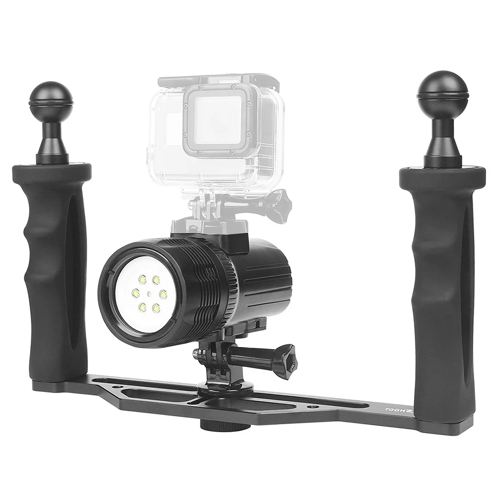 SHOOT 1500LM подводный дайвинг вспышка светильник фонарь светильник для GoPro Hero 8 7 5 черный Xiaomi Yi Mija 4k Sjcam аксессуары для экшн-камеры