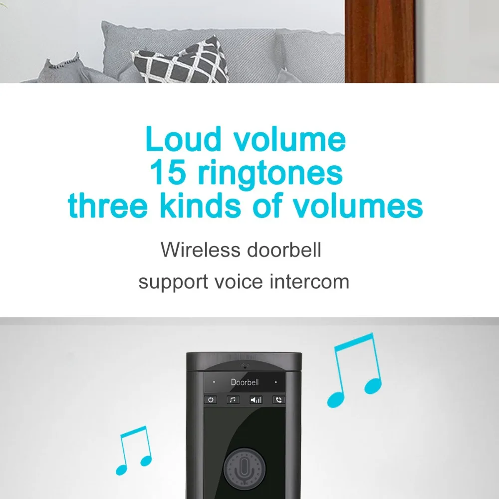Беспроводной домофон 1V2 двери телефон большие расстояния 200 м дверной Звонок