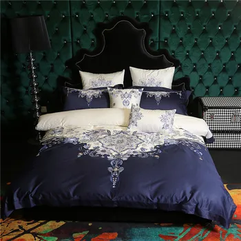 

100 counts Egyptian cotton Bedding Set 4/7pcs Duvet Cover Sets Soft Bed Linen Bed Sheet Set Pillowcase housse de couette