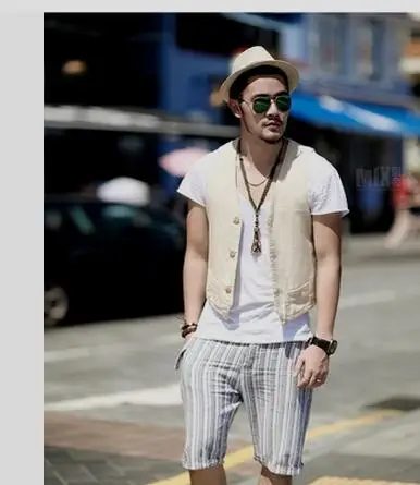 Mens Fashion Sleeveless Jacket Summer 
