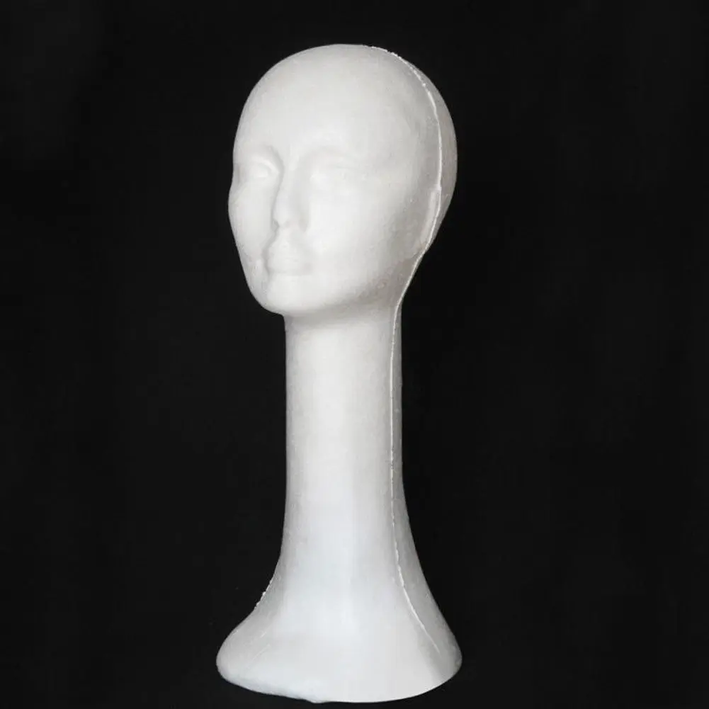 Пенопластовый женский манекен с длинной шеей для головы человека, парик, шляпа, демонстрационный стенд, модель, изысканный