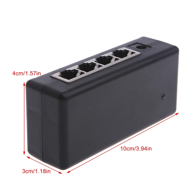 

4 Port POE Injector For CCTV Surveillance IP Cameras Power Over Ethernet Adapter Drop Shipping Support