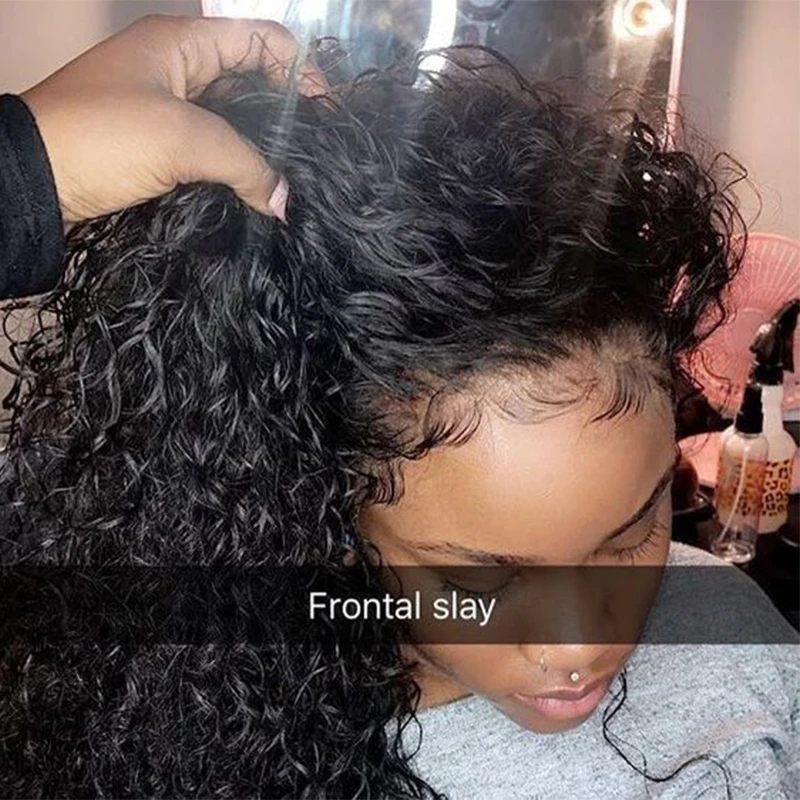 Deep Curly Lace Front font b Human b font font b Hair b font font b