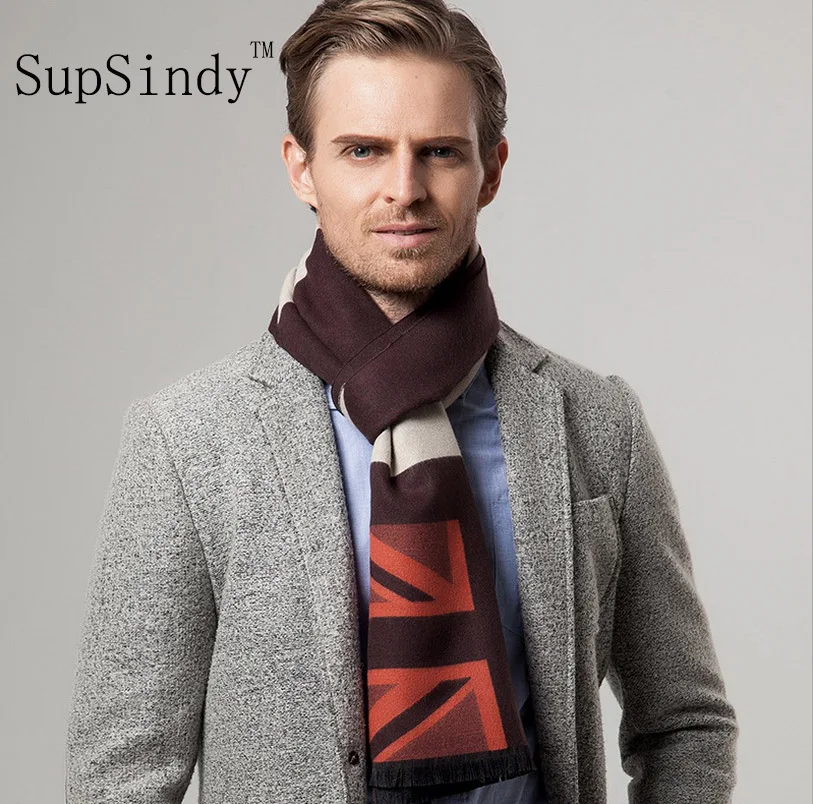 NEW England style Luxury men's scarf business casual thick wool scarves