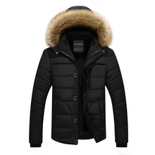 Новая брендовая мужская зимняя куртка, шерстяная теплая парка, пальто для мужчин, сохраняющая тепло с меховой отделкой капюшона, толстая флисовая ветровка, зимнее пальто