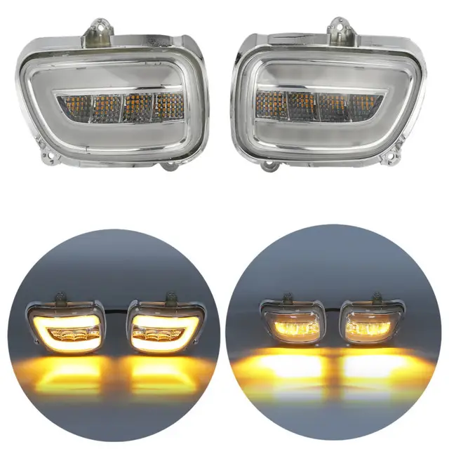 Pair Clear Front LED Turn Signals For Honda F6B 13 17 Goldwing GL1800 2001 2017 2002 2003 2004