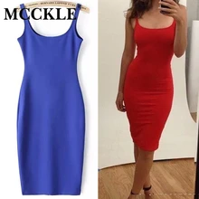 MCCKLE 7 Colour Women Simple Casual Dress Simple Brand Designer Sleeveless American Apparel Summer Style dresses Tango Vestidos